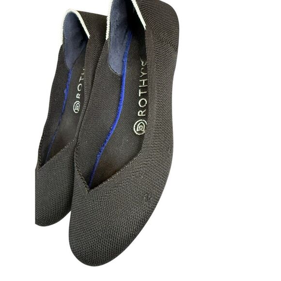 Rothy’s Black Knit Point Flats Size 8 | Eco-Friendly Washable Shoes - Picture 3 of 7